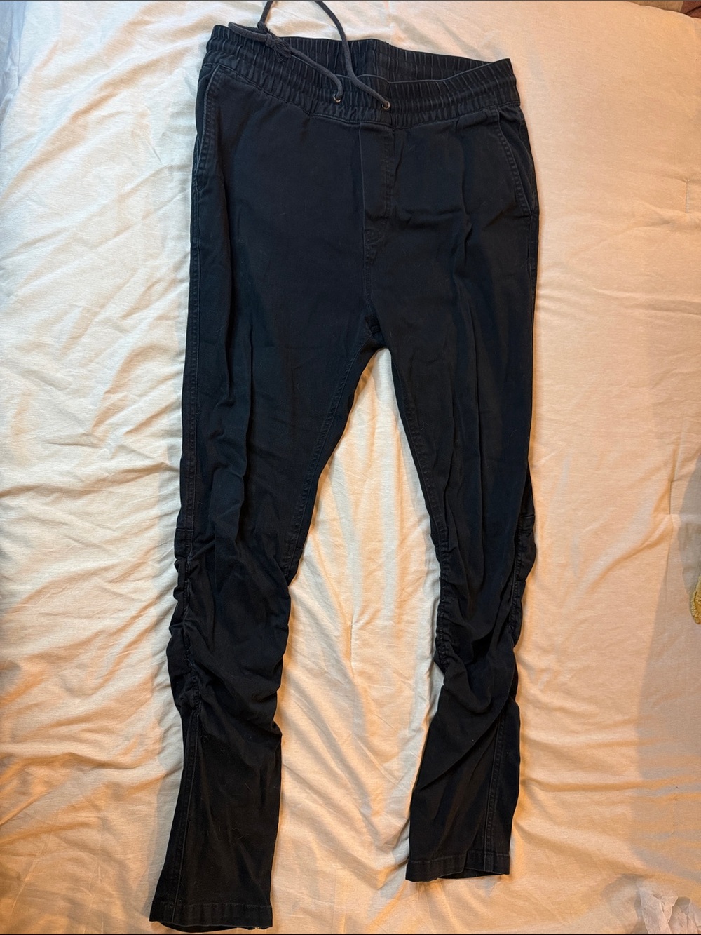 Divided Black Ruched Leg Sweatpants Joggers